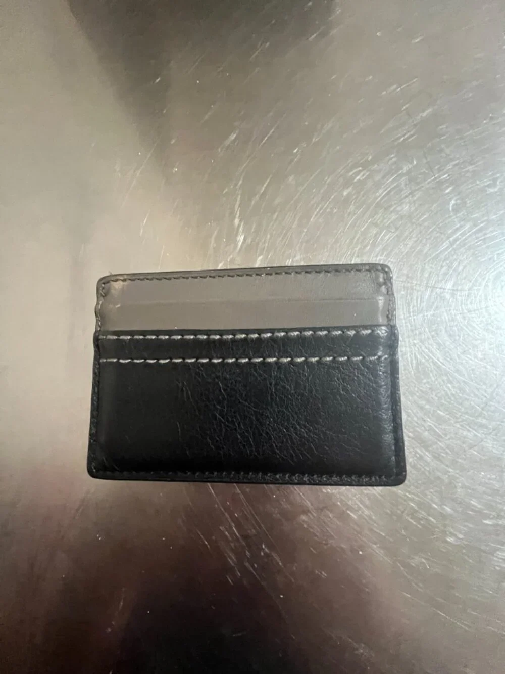 COACH Gray & Black Card Holder
